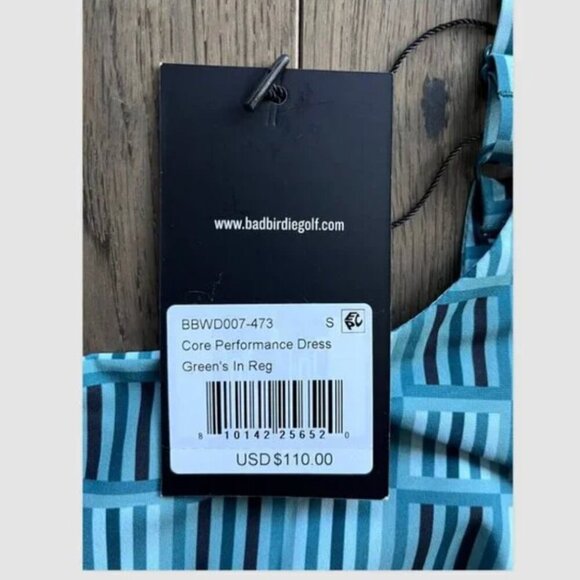 Bad Birdie Core Performance Golf Dress Size S Geometric Athletic Pickleball NWT - Picture 4 of 11